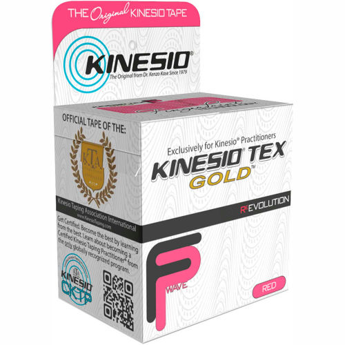 Kinesio&#174; Tex Gold FP Kinesiology Tape, 2&quot; x 5.5 yds, Red, 6 Rolls