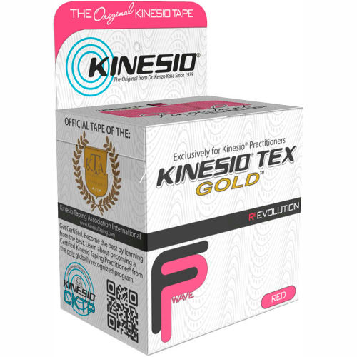 Kinesio® Tex Gold FP Kinesiology Tape, 2" x 5.5 yds, Red, 1 Roll