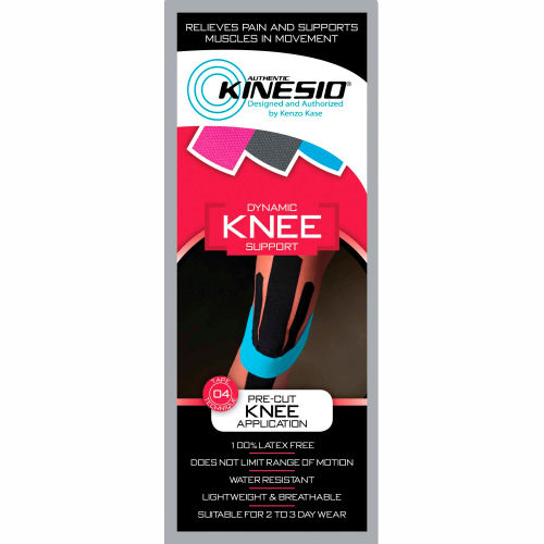 Kinesio&#174; Pre-Cut Kinesiology Tape, Knee, Case of 20