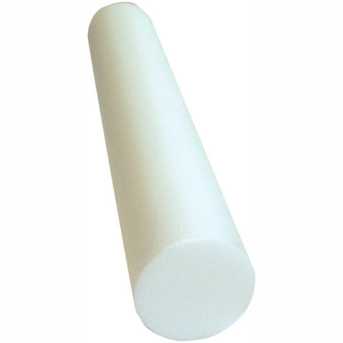 Round CanDo PE White Foam Roller 4" X 12" 