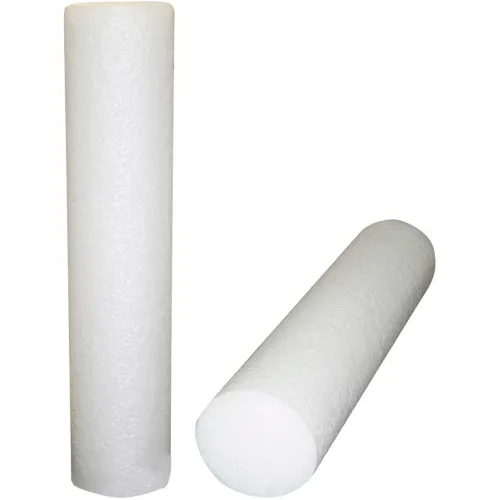 CanDo® Foam Roller - White PE foam - 4 x 36 inch - Round