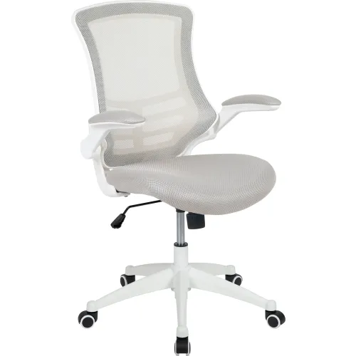 Flash Furniture Mesh Ergonomic Task Office Chair with White Frame 