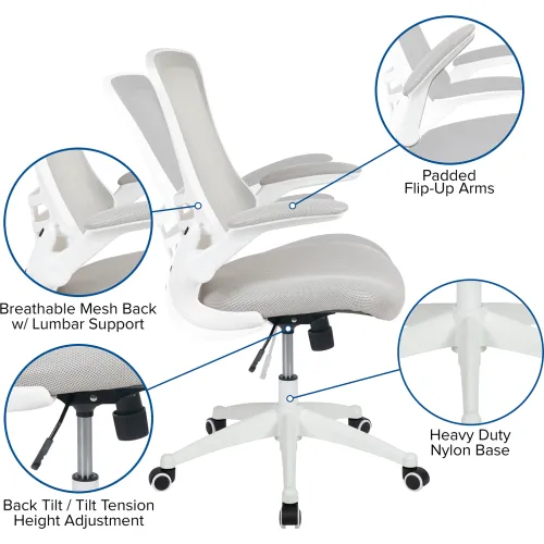 Light gray office discount chair