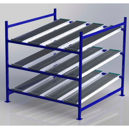 UNEX FC99SR72723-S Flow Cell Heavy Duty Gravity Rack Starter 72"W x 72"D x 72"H with 3 Levels