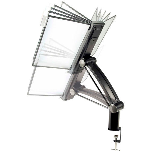 Aidata FDS010L FlexArm Desk Clamp Reference Organizer, 10 Panel