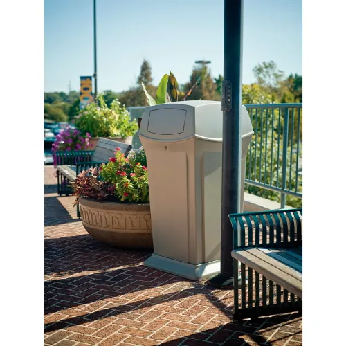 Commercial Trash Can - Designed to Fit Into Landscaping