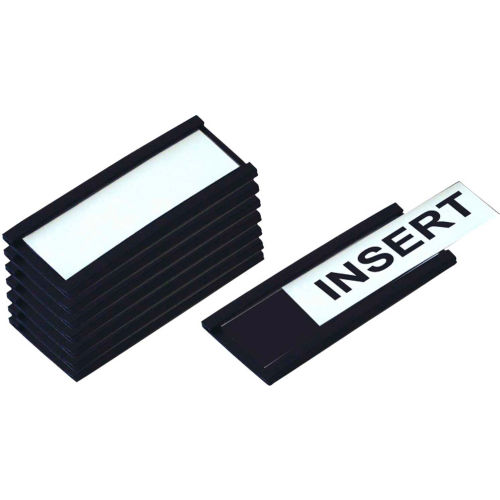 MasterVision Magnetic Data Cards, Black, Accessories, 3" X 1.75", 10 pack