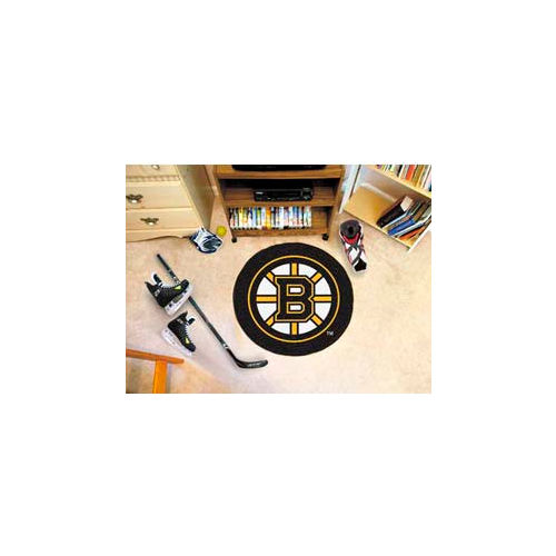 FanMats Boston Bruins Puck Rug 1/4" Thick 2.5' Diameter