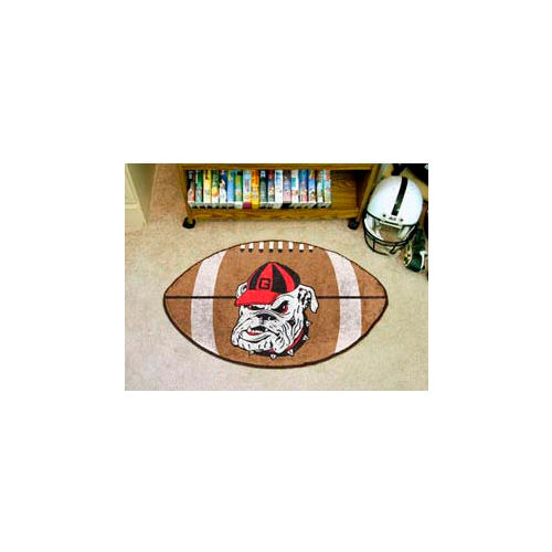 FanMats Georgia Bulldog Football Rug 1/4" Thick 2' x 3'