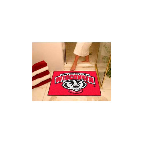 FanMats Wisconsin Badger All-Star Team Rug 1/4&quot; Thick 3' x 4' 
