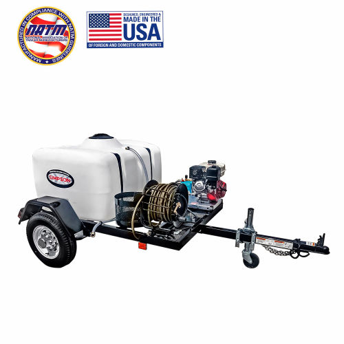 Mobile Trailer Gas Pressure Washer W 