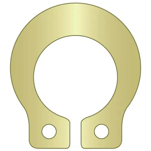 1/4" Grooveless External Snap Ring - Std. Duty - Stamped - Spring Steel - Zinc Yellow - Pkg Qty 100