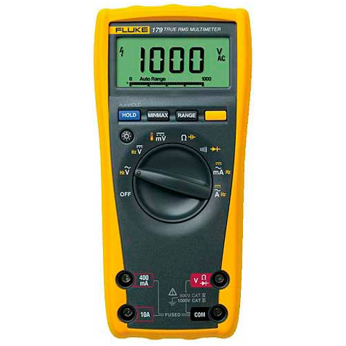 Fluke 179 ESFP Digital Multimeter, 1000V, TRMS, Temperature, IEC 1010 CAT IV 600V, CAT III 1000V