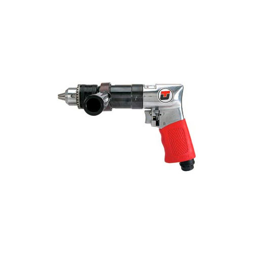 Universal Tool Reversible Pistol Grip Air Drill, Keyed, 1/2&quot; Chuck, 450 RPM