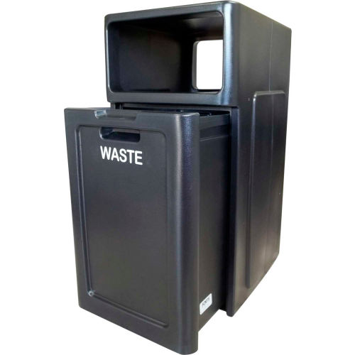 Forte 42 Gallon Waste Convenience Center, Black - 8001949