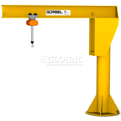 Gorbel® HD Free Standing Jib Crane, 17' Span & 10' Height Under Boom ...