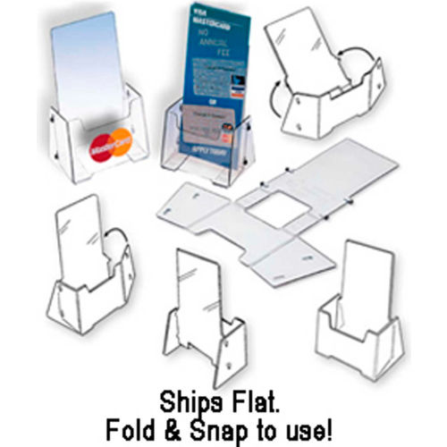 Fold & Snap Literature Holder, 4"W X 1-1/2"D
