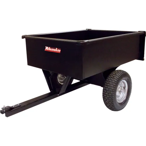 リングワークス フィータンク黒 Mサイズ Milwaukee Dual Wheel Steel Dump Cart, 10 Cu. Ft., 900 lb. Cap., Black