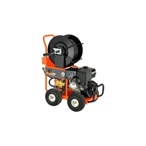 General Wire JM-3000-A Gas Water Jet Drain/Sewer Cleaning Machine W/200' x  3/8Hose CM-300 Cart Reel