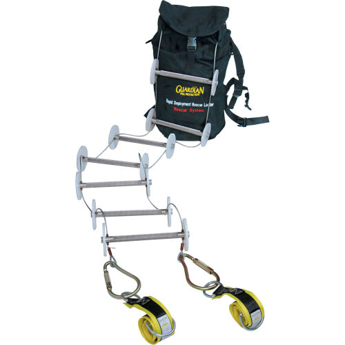 Guardian 12' Rapid Deployment Rescue Ladder, 3' Premium Cross Arm