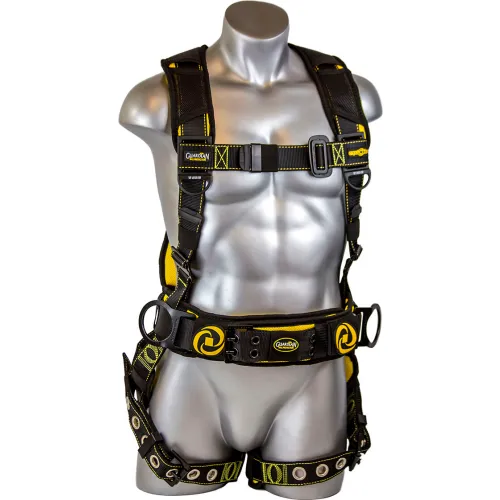 Guardian Series Three Harness With Waist Pad, Pass-Through Chest, Tongue  Buckle Legs, and Back D-Ring