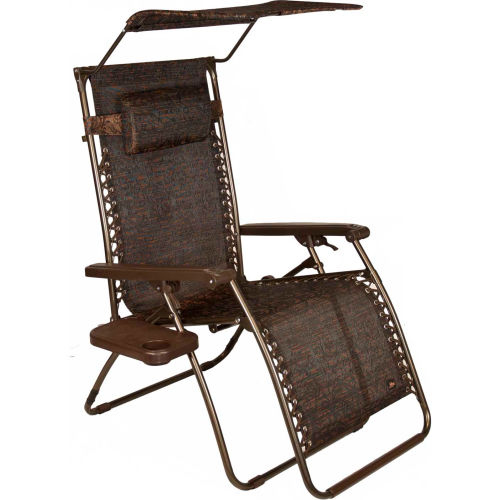 Bliss Wide Gravity Free Recliner w/Shade & Cup Tray , Jacquard