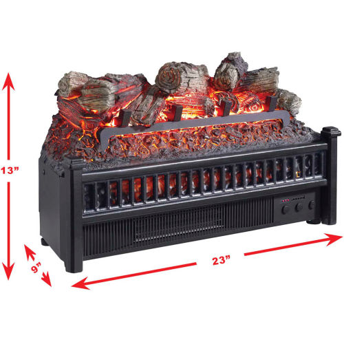 Pleasant Hearth Electric Flame Effect Logs with Heater LH-24
