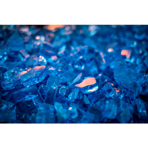 Pleasant Hearth Tempered Glass Rocks - Reflective Blue 20 Lbs