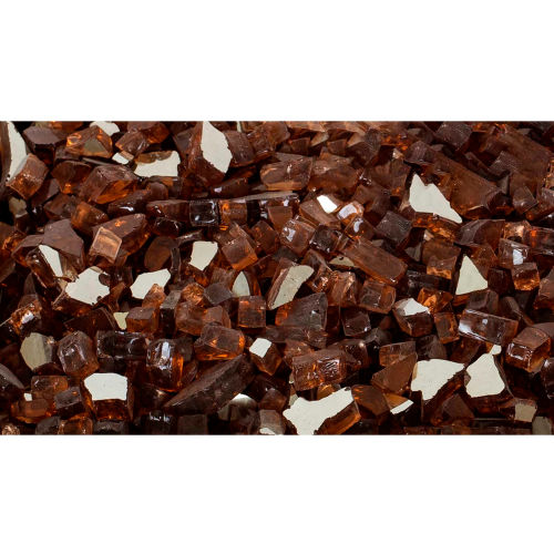Pleasant Hearth Tempered Glass Rocks - Reflective Amber 10 Lbs