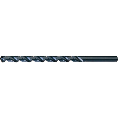 Chicago-Latrobe 120X 23/64 12In OAL HSS Heavy-Duty Steam Oxide 118 K-Notched Point Extra Long Drill