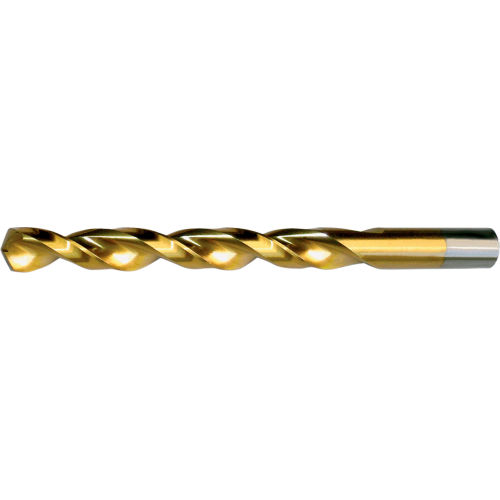 Cle-Line 1872-TN 21/64 HSS Heavy-Duty TiN 135 HSS Heavy-Duty Parabolic Jobber Length Drill - Pkg Qty 6