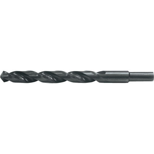 Cle-Line 1809 27/64 HSS Heavy-Duty Steam Oxide 135 Split Point 3/8 Reduced Shank Jobber Length Drill - Pkg Qty 6