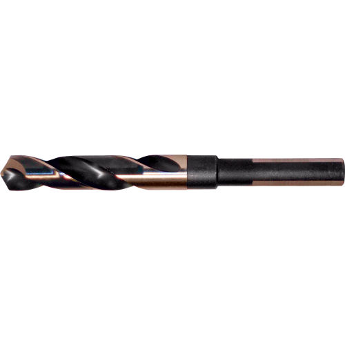 Cle-Line 1877 17.50mm Black & Gold 118 Point 3-flat 1/2 reduced Shank Silver & Deming Drill