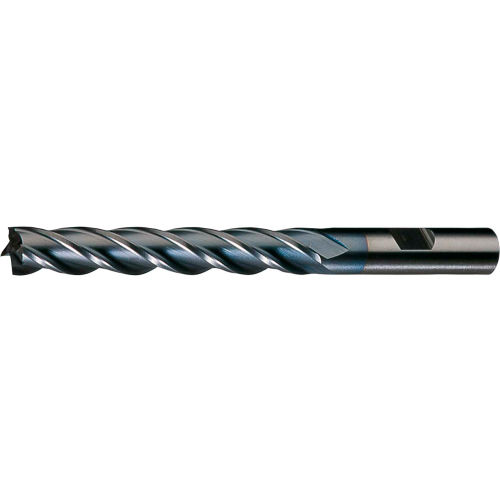 Cleveland HG-4C-TC HSS 4-Flute TiCN Square Single End Mill, 5/8" x 5/8" x 1-5/8" x 3-3/4"