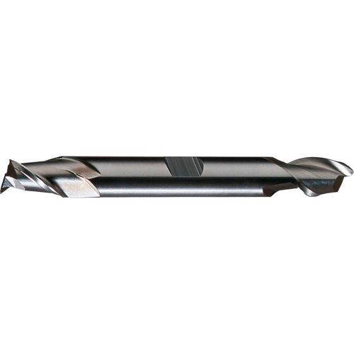 Cleveland HD-2 HSS 2-Flute Bright Square Double End Mill, 5/8" x 5/8" x 1-1/8" x 5"