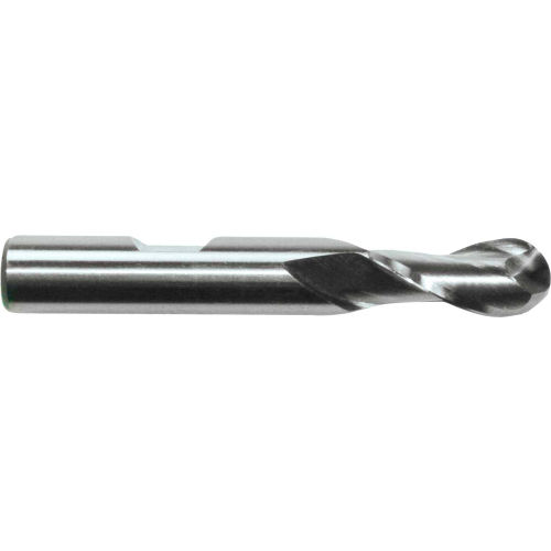 Cleveland HGC-2B HSS-Cobalt 2-Flute Bright Ball Nose Single End Mill, 5/16" x 3/8" x 3/4" x 2-1/2"