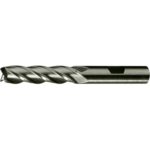 Cleveland HGC-4C HSS-Cobalt 6-Flute Bright Square Single End Mill, 5/8" x 5/8" x 1-5/8" x 3-3/4"