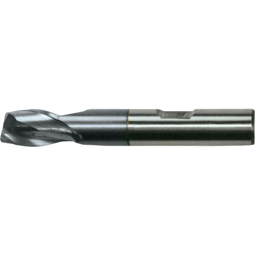 Cleveland HGC-2-TC HSS-Cobalt 2-Flute TiCN Square Single End Mill, 1/8" x 3/8" x 3/16" x 2-1/8"