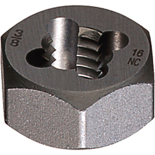 Cle-Line 0492 Series 1/4-20UNC HSS Bright Hexagon Rethreading Die