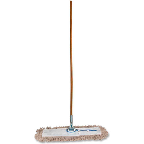 Genuine Joe Dust Mop, w/ Handle, 24" Frame, 60" Handle, GJO54101