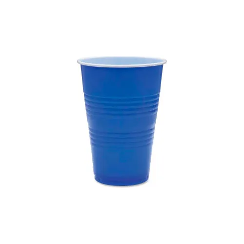 Genuine Joe Plastic Party Cups, 16 Oz., 50/Pack, Blue