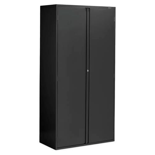 Global Industries 9300 Series Storage Cabinet, Recessed Handle, 36&quot;Wx18&quot;Dx72&quot;H, Black, Assembled