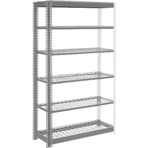 Global Industrial 6 Shelf, Commercial Duty Boltless Shelving, Add On