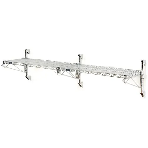 Nexel Poly-Green Wall Mount Wire Shelving, 24"W x 24"D x 14"H 1-Shelf Add-On