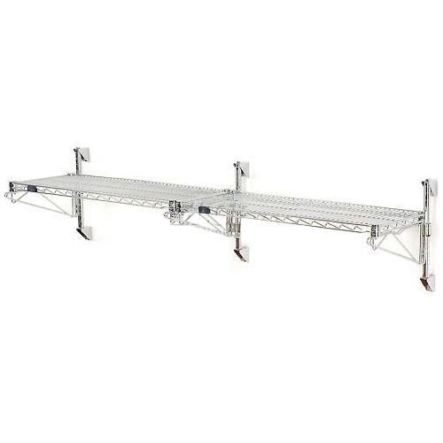 Nexel® Poly-Green® Wall Mount Wire Shelving - 48"W x 24"D x 14"H 1-Shelf Add-On