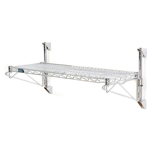 Nexel® Poly-Green® Wall Mount Wire Shelving - 24"W x 14"D x 14"H 1-Shelf Starter