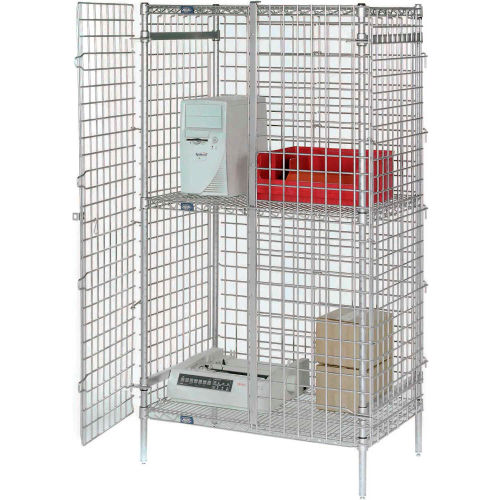 Nexel® Poly-Z-Brite®, Security Shelving Unit, 48"W x 24"D x 66"H