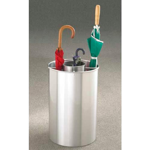 Cylinder Style Satin Aluminum Umbrella Stand for Full & Tote Size Umbrellas