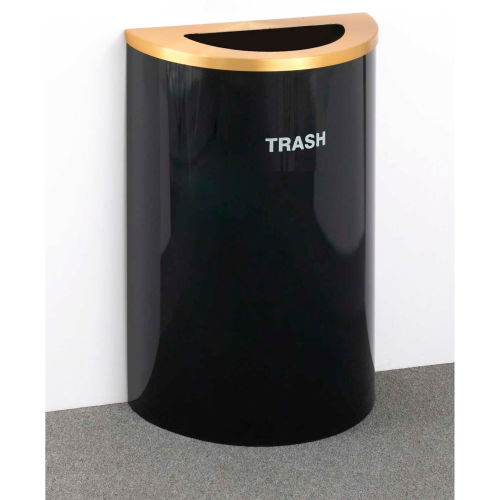 Glaro Recyclepro Trash Can, 14 Gallon, Satin Black