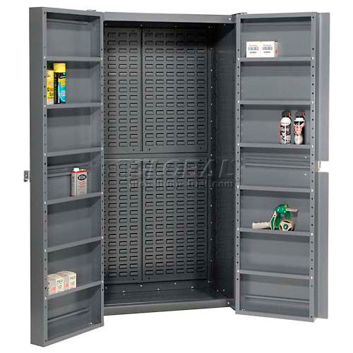 Storage Cabinet With Shelving In Doors Louver Interior 38 x 24 x 72 Assembled
